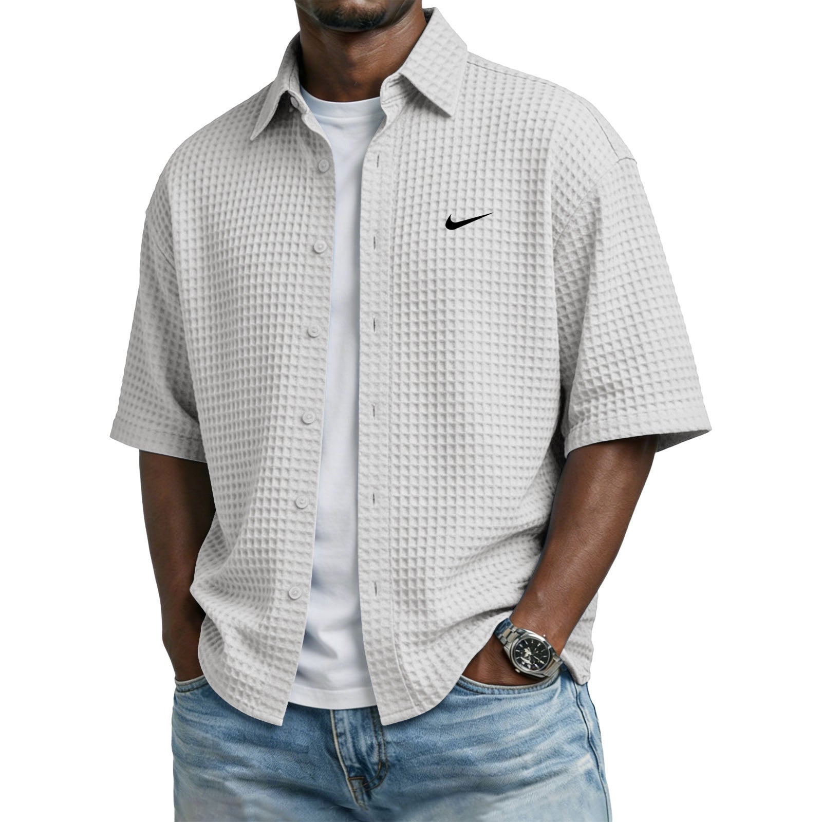 Everyday Waffle Lapel Comfort Tee