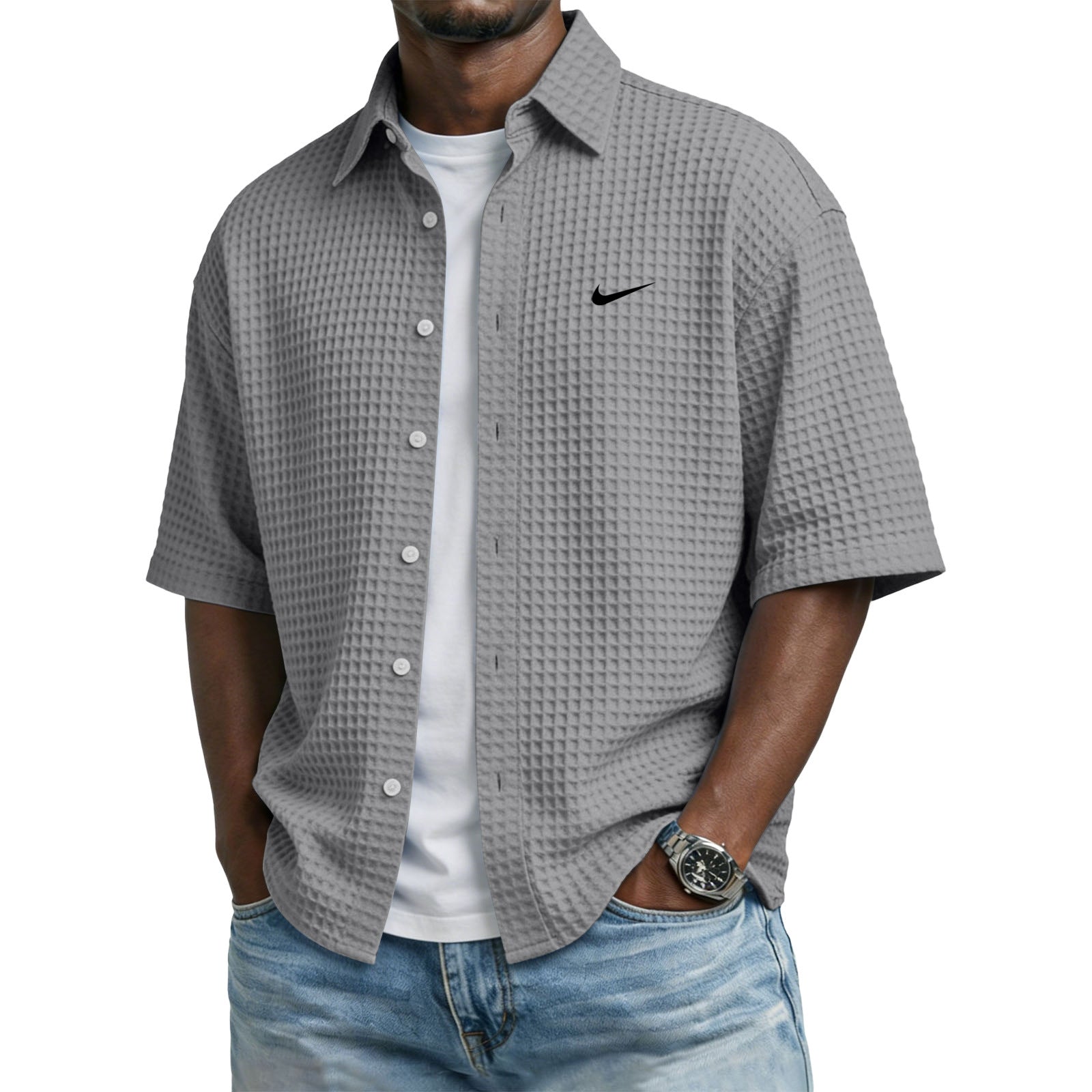 Everyday Waffle Lapel Comfort Tee